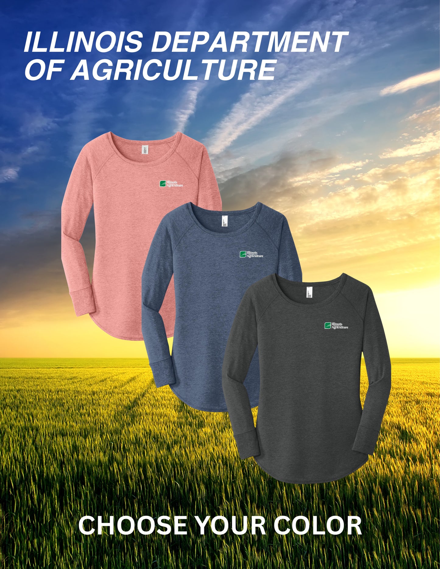 Illinois Department of Agriculture District ® Women’s Perfect Tri ® Long Sleeve Tunic Tee (E. DT132L)