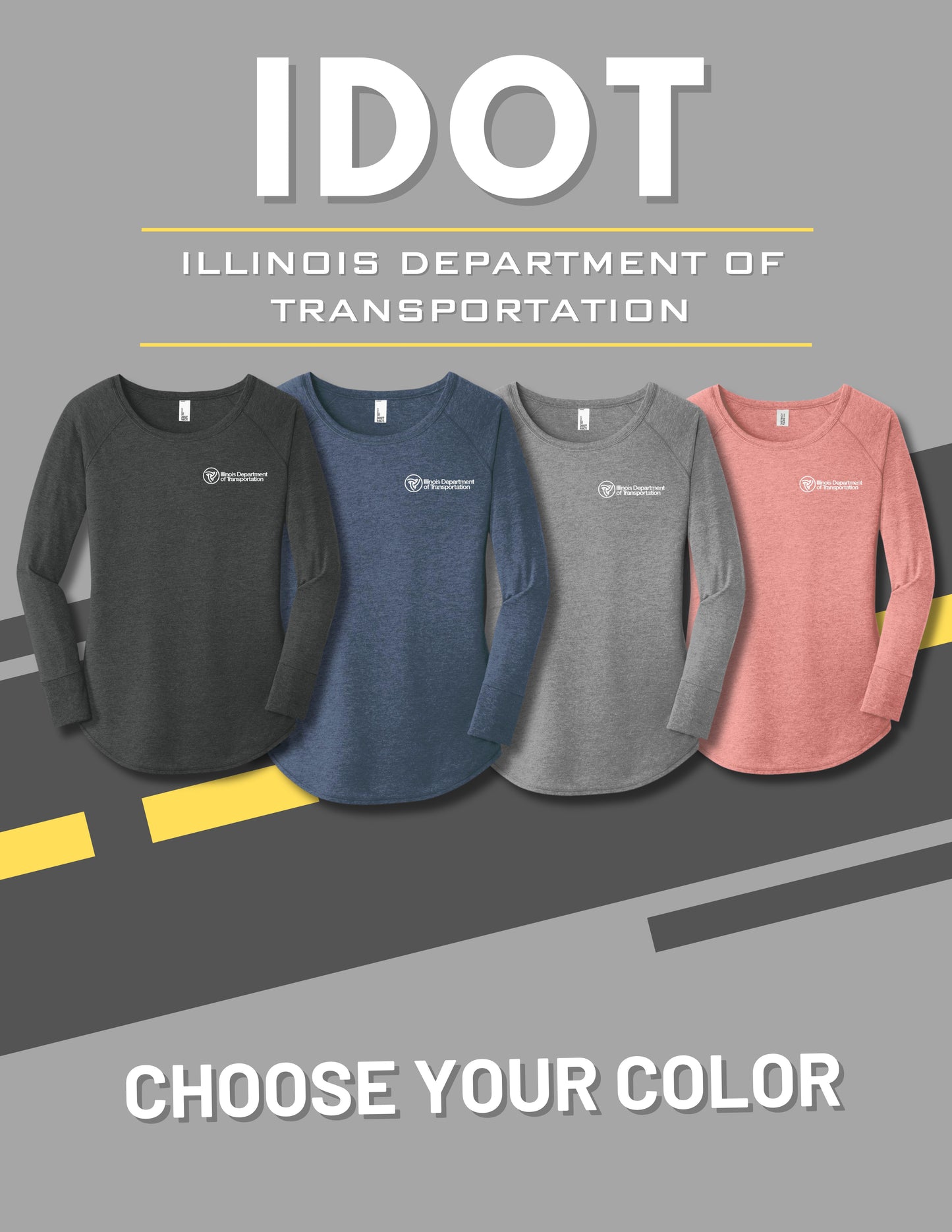 IDOT District ® Women’s Perfect Tri ® Long Sleeve Tunic Tee (E. DT132L)