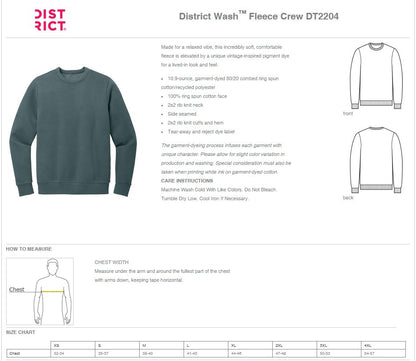 THIRTY-ONE DISTRICT WASH™ FLEECE CREW (P.DT2204)