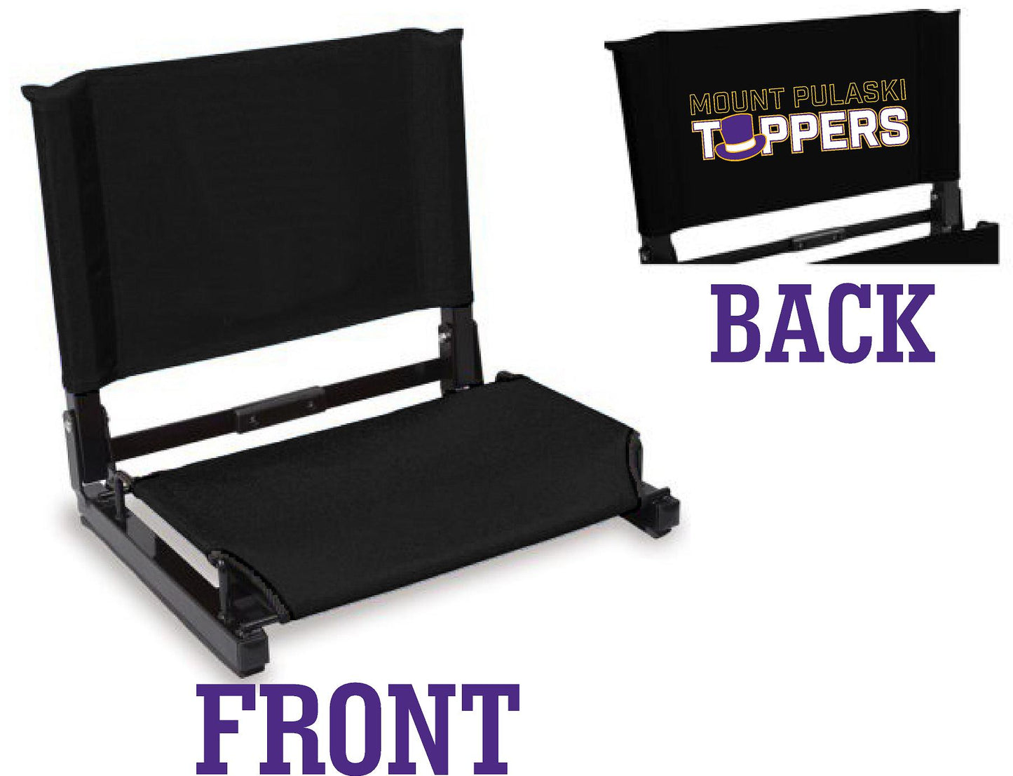 Mount Pulaski Toppers Athletic Specialties Stadium Seat (P.E171308)