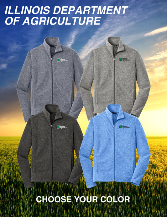 Illinois Department of Agriculture Port Authority® Heather Microfleece Full-Zip Jacket (E.F235)