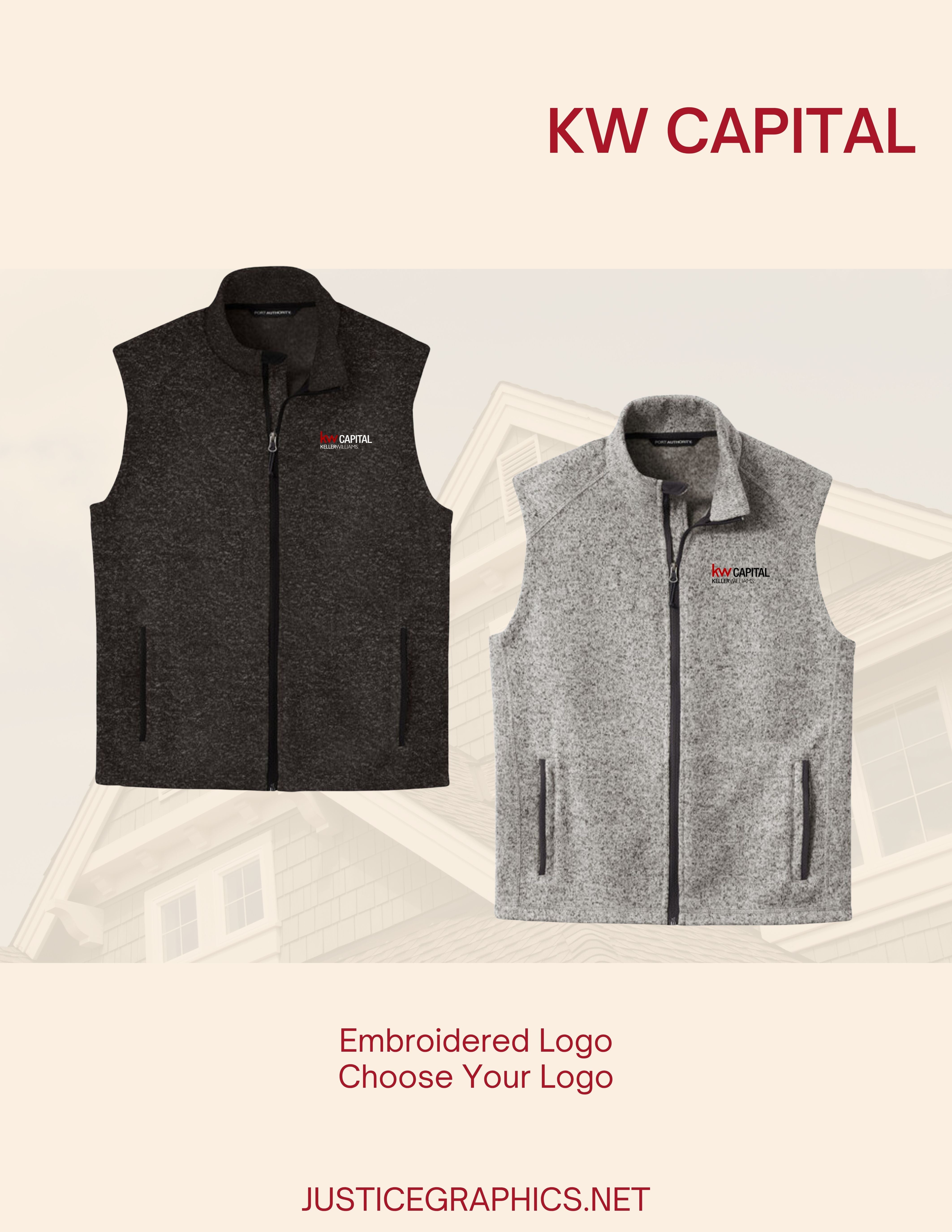 KW Capital Unisex Fleece Vest (E.F236/L236) – Justice Graphics
