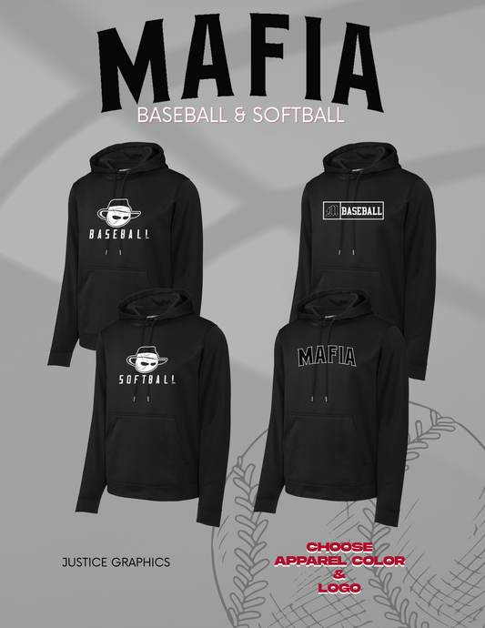 MAFIA BASEBALL/SOFTBALL Sport-Tek® Sport-Wick® HOODIE (P.F244)