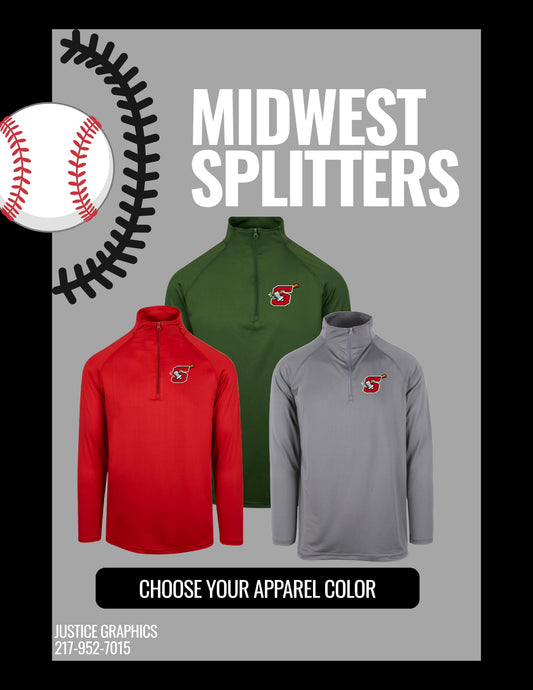 MIDWEST SPLITTERS Flint Men's Performance 1/4 Zip (E.ABB.)