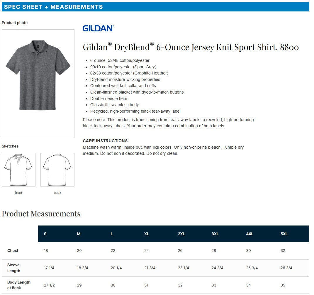 MASCOT SALE GILDAN POLO (E.8800)