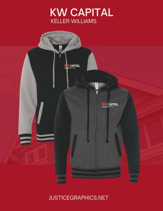KW Capital Heavyweight Varsity Full-Zip Hooded Sweatshirt - (E.IND45UVZ)