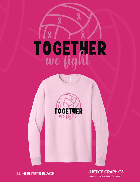 Breast Cancer Awareness Volleyball Long Sleeve T-Shirt (P.29LS)