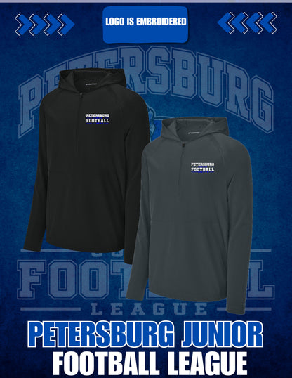 Petersburg Junior Football League Sport-Tek® Repeat 1/2-Zip Long Sleeve Hooded Jacket (E.JST488)