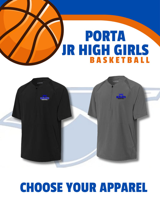 Porta Bluejays Jr. High Girls Basketball Sport-Tek® Repeat 1/2-Zip Short Sleeve Jacket (P.JST489)