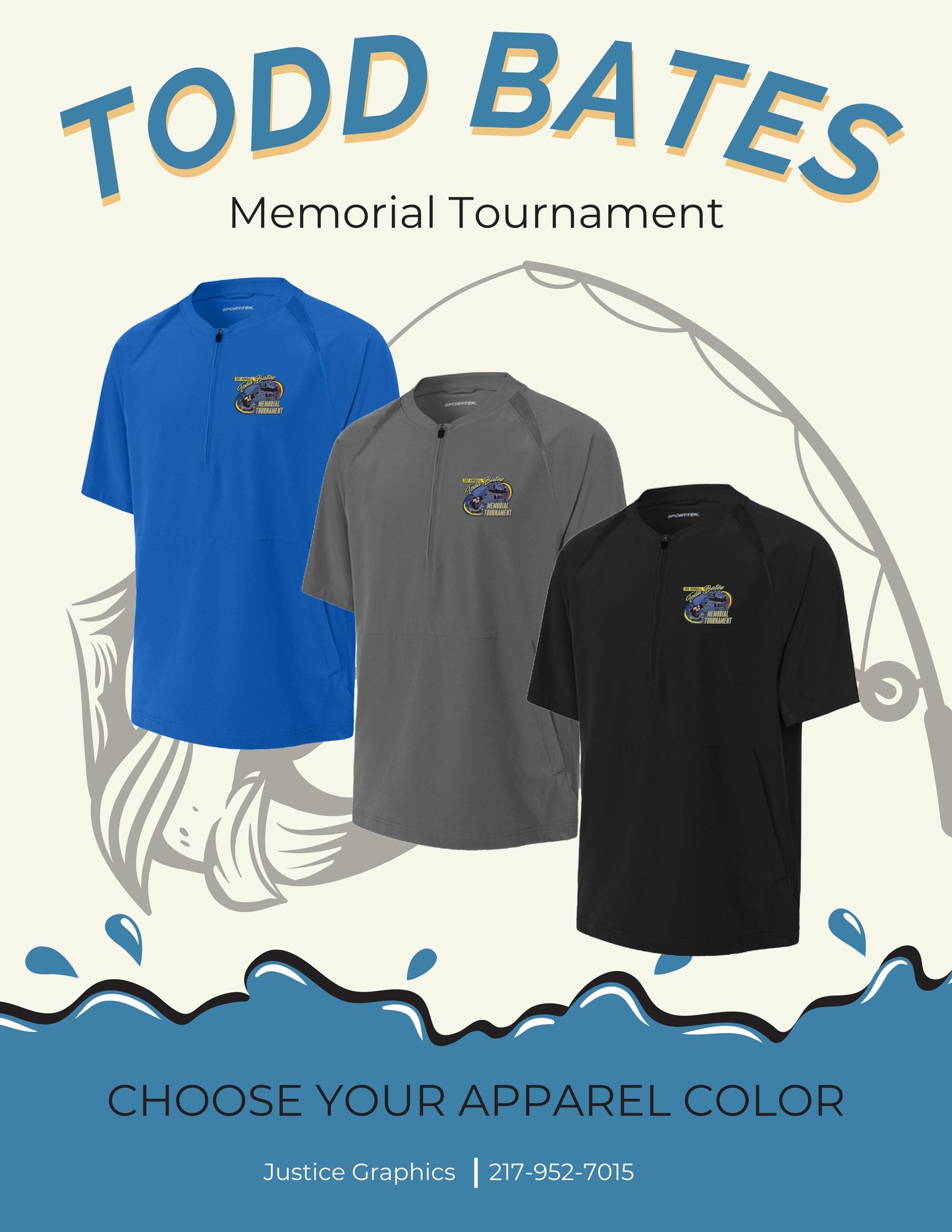 3rd Annual Todd Bates Memorial Tournament Sport-Tek® Repeat 1/2-Zip Short Sleeve Jacket (E.JST489)