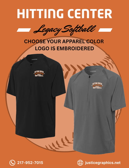 Hitting Center Legacy Softball Sport-Tek® Repeat 1/2-Zip Short Sleeve Jacket (E.JST489)