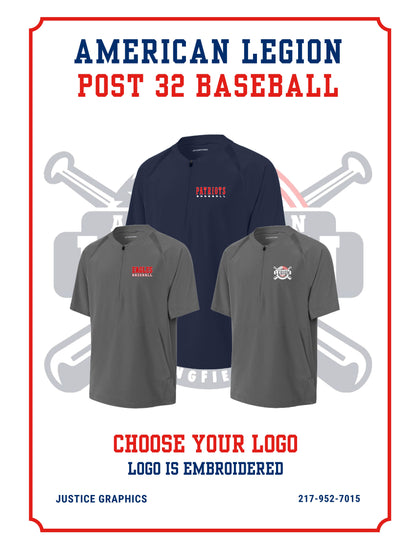 American Legion Post 32 Baseball Sport-Tek® Repeat 1/2-Zip Short Sleeve Jacket (E.JST489)