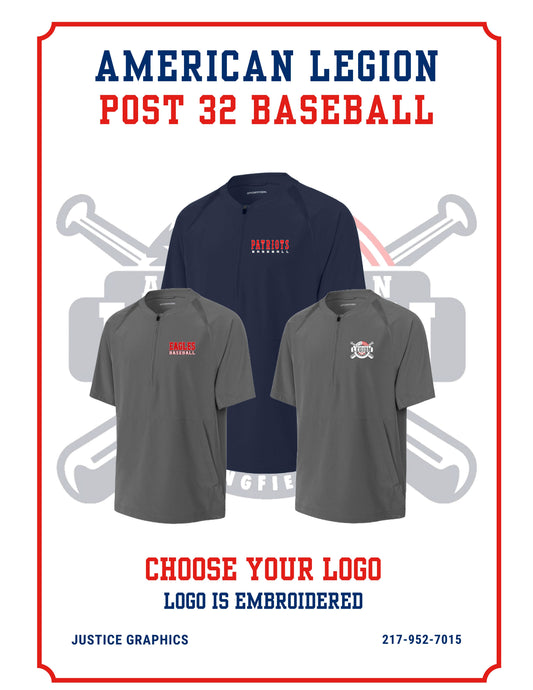 American Legion Post 32 Baseball Sport-Tek® Repeat 1/2-Zip Short Sleeve Jacket (E.JST489)