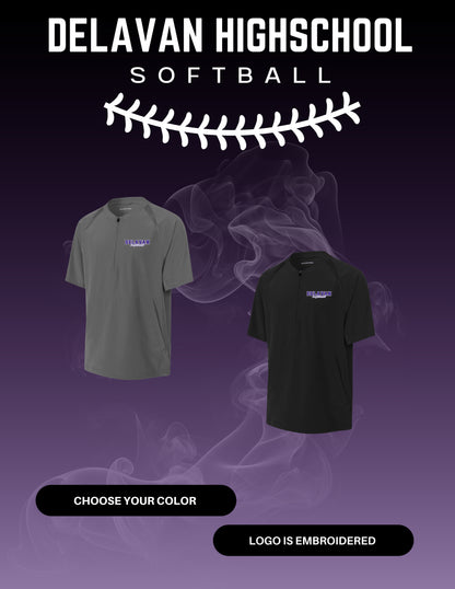 Delavan High School Softball Sport-Tek® Repeat 1/2-Zip Short Sleeve Jacket (E.JST489)
