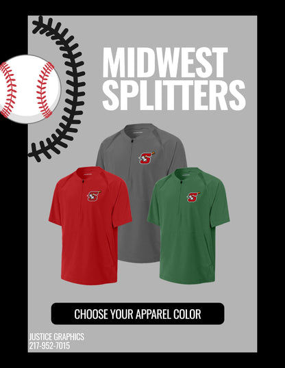 MIDWEST SPLITTERS Sport-Tek® Repeat 1/2-Zip Short Sleeve Jacket (E.JST489)