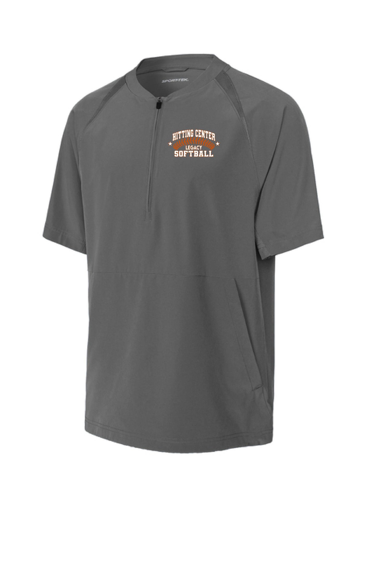 Hitting Center Legacy Softball Sport-Tek® Repeat 1/2-Zip Short Sleeve Jacket (E.JST489)