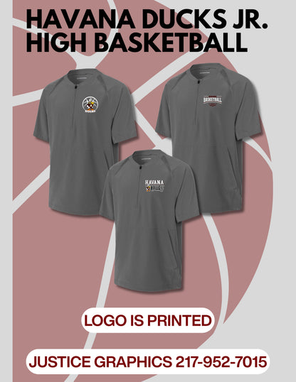 Havana Ducks Jr. High Basketball Sport-Tek® Repeat 1/2-Zip Short Sleeve Jacket (P.JST489)