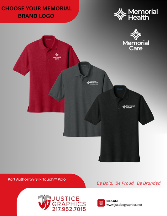 Memorial HEALTH/CARE Unisex Port Authority® Silk Touch™ Polo (E.K500)