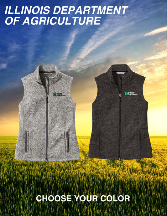 Illinois Department of Agriculture Port Authority ® Women's Sweater Fleece Vest (E.L236)