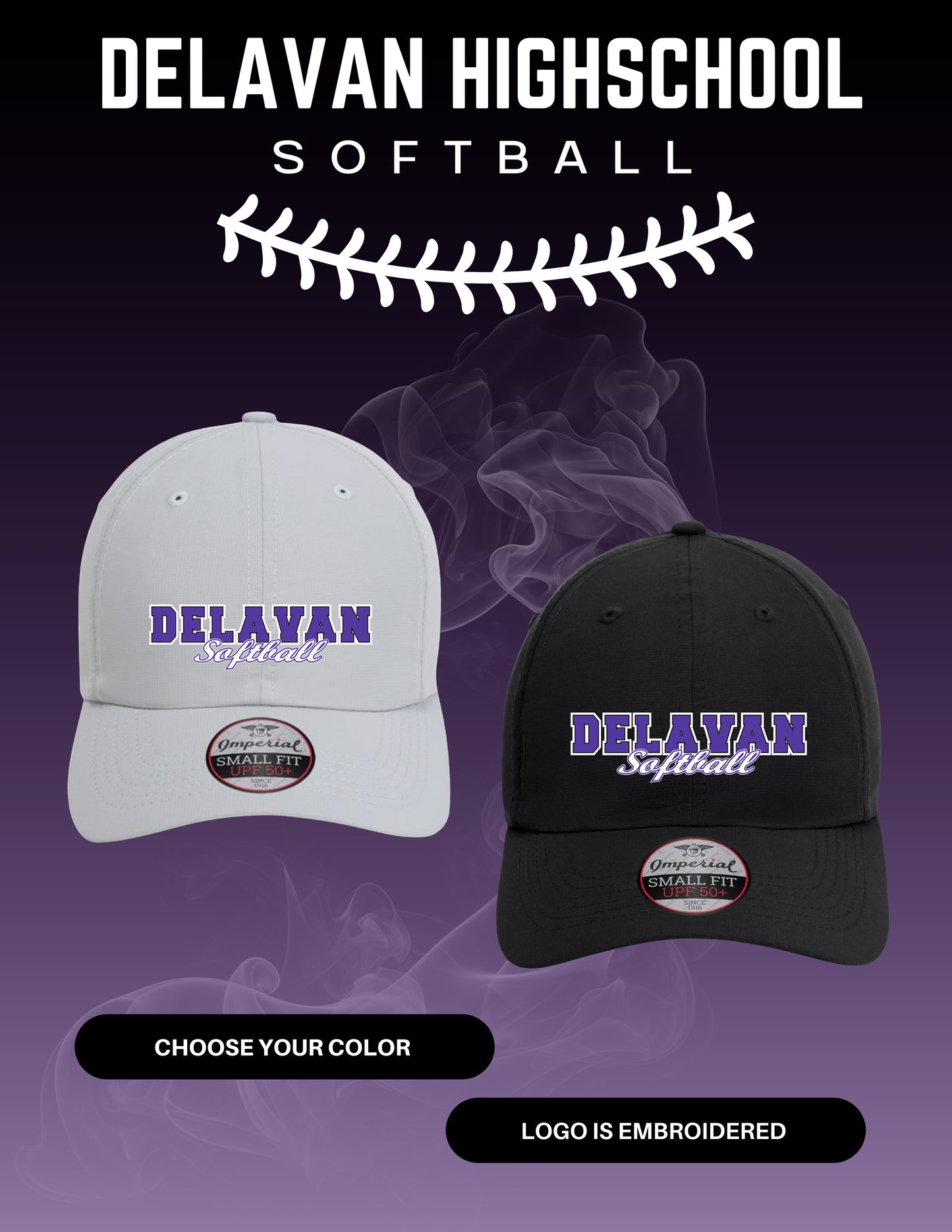 Delavan High School Softball Imperial - The Hinsen Performance Ponytail Cap - (E.L338)