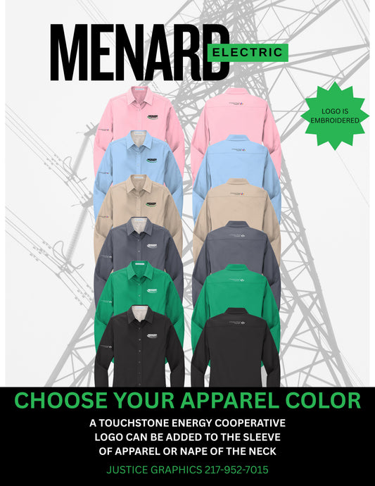Menard Electric Cooperative Port Authority® Women's Long OR Short Sleeve Easy Care Shirt (E.L608/L508)