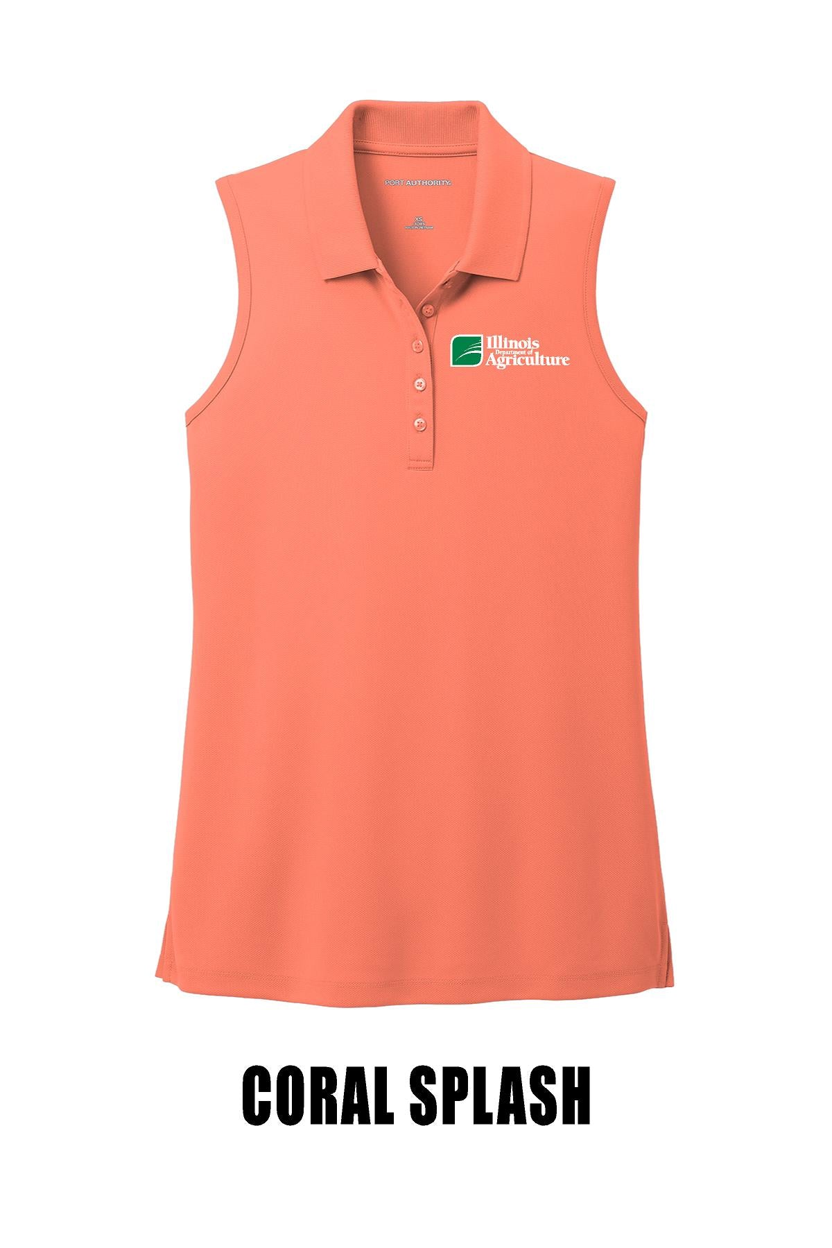 Illinois Department of Agriculture Port Authority® Women's Dry Zone® UV Micro-Mesh Sleeveless Polo (E.LK110SV)