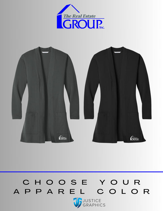 The Real Estate Group Ladies Concept Long Pocket Cardigan (E.LK5434)