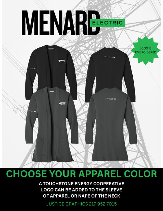 Menard Electric Cooperative Ladies Concept Long Pocket Cardigan (E.LK5434)