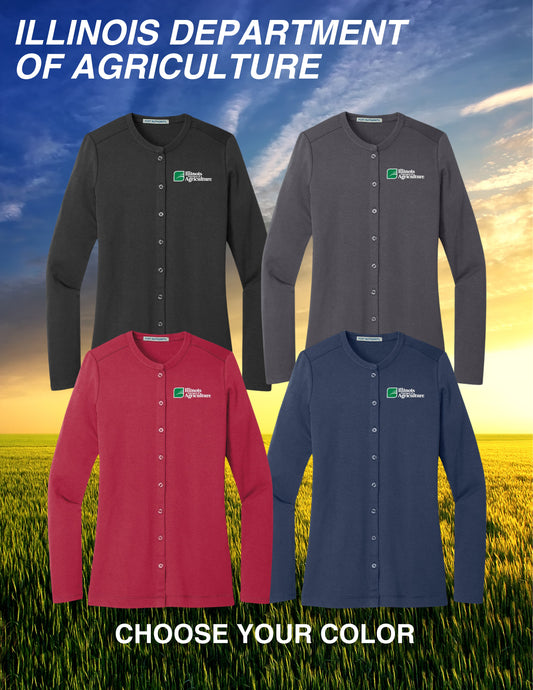 Illinois Department of Agriculture Port Authority® Ladies Concept Stretch Button-Front Cardigan (E. LM1008)