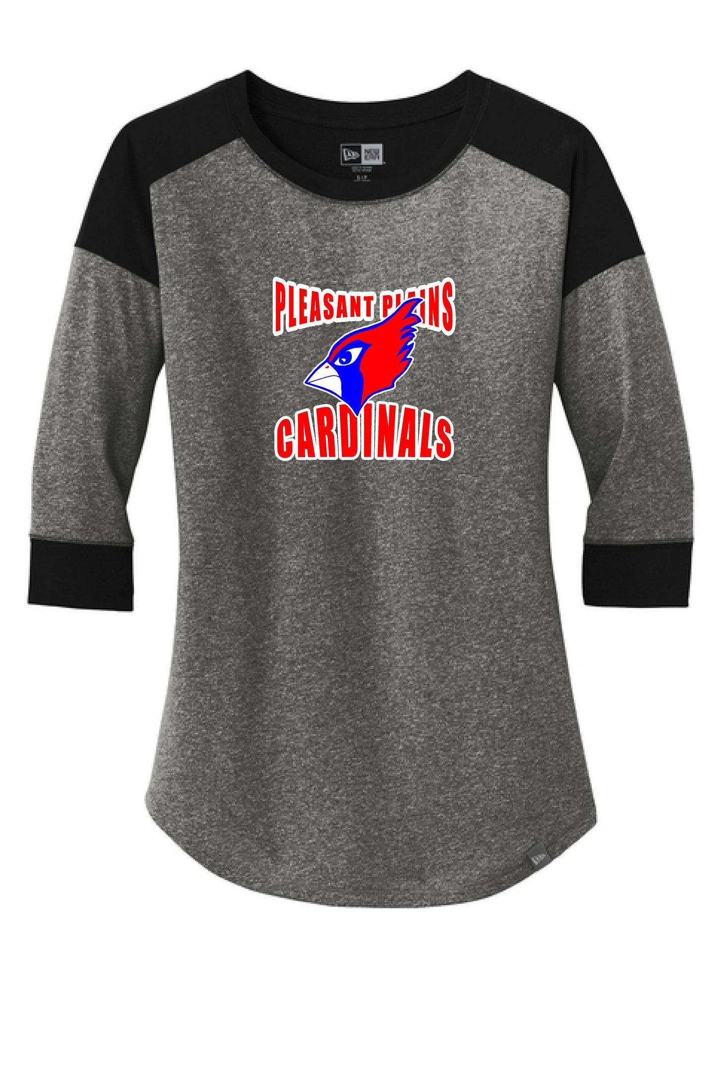 PP CARDINALS LADIES NEW ERA RAGLAN TEE (p. LNEA104)