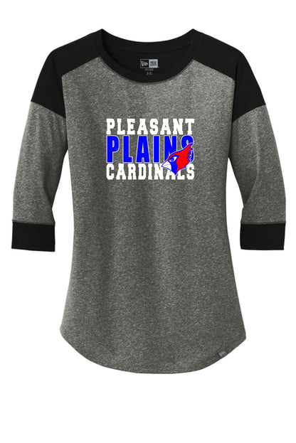PP CARDINALS LADIES NEW ERA RAGLAN TEE (p. LNEA104)