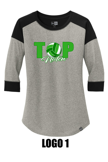 TOP NOTCH LADIES NEW ERA RAGLAN TEE (LNEA104)