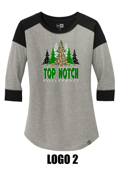 TOP NOTCH LADIES NEW ERA RAGLAN TEE (LNEA104)