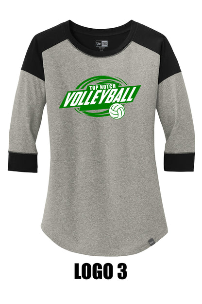 TOP NOTCH LADIES NEW ERA RAGLAN TEE (LNEA104)