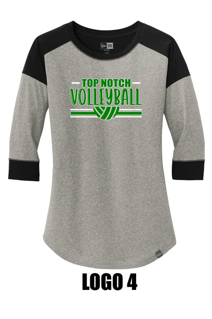 TOP NOTCH LADIES NEW ERA RAGLAN TEE (LNEA104)