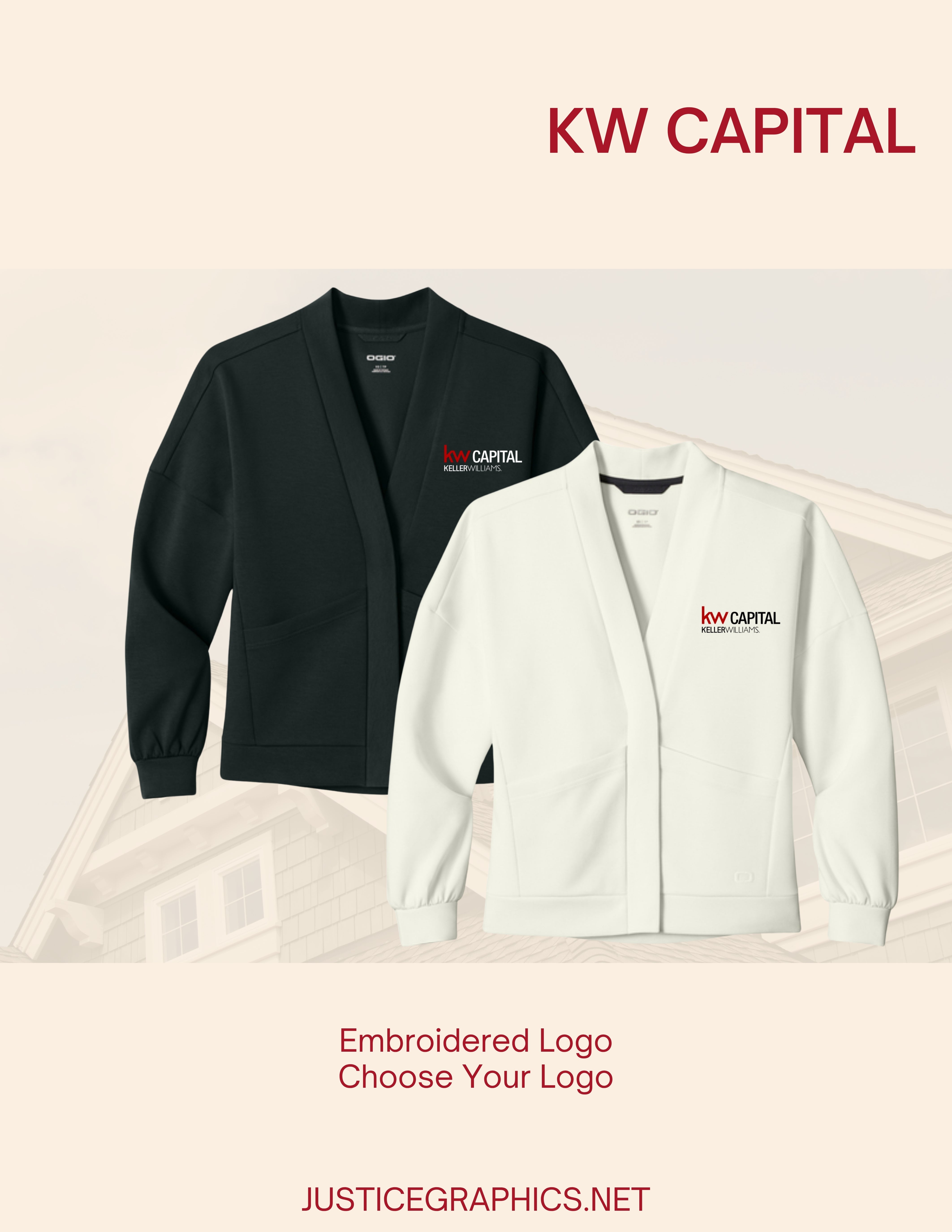 KW Capital OGIO® Women’s Transcend Cardigan (E. LOG862) – Justice Graphics