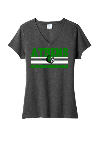 ATHENS BOOSTERS WOMENS V-NECK TSHIRT (P.LPC455V)