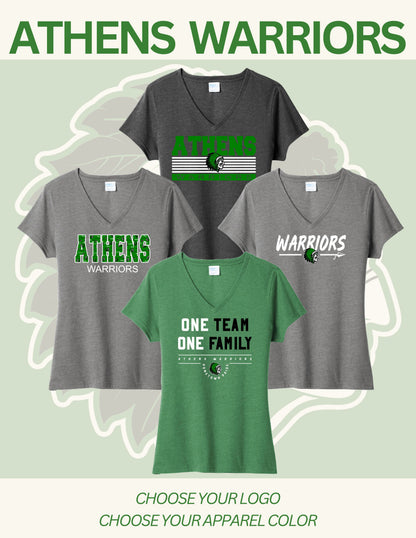 ATHENS BOOSTERS WOMENS V-NECK TSHIRT (P.LPC455V)