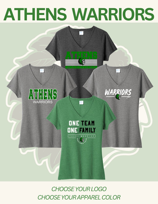 ATHENS BOOSTERS WOMENS V-NECK TSHIRT (P.LPC455V)