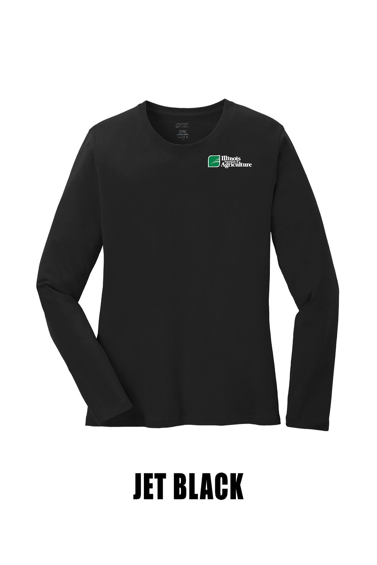 Illinois Department of Agriculture Port & Company® Women's Long Sleeve Core Cotton Tee (E.LPC54LS)