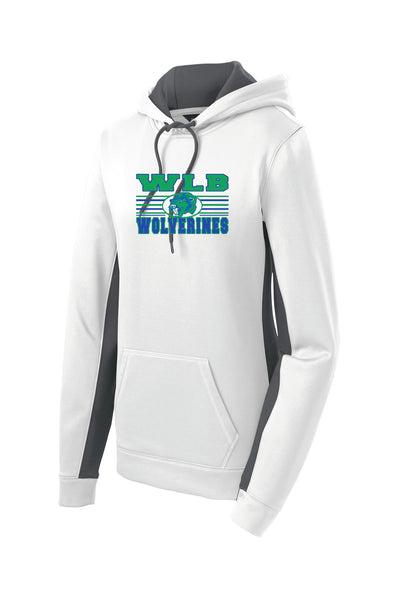 WLB Sport-Tek® Ladies Sport-Wick® Fleece Colorblock Hooded Pullover (P.LST235)