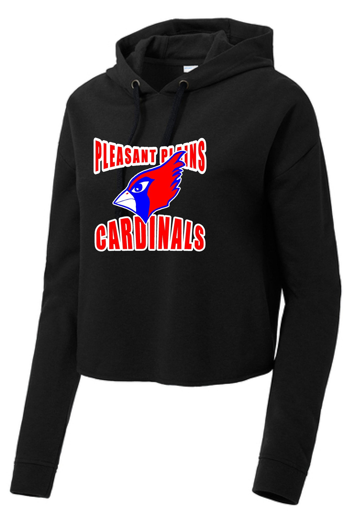 PP CARDINALS LADIES Wicking Fleece Crop Hooded Pullover (P.LST298)