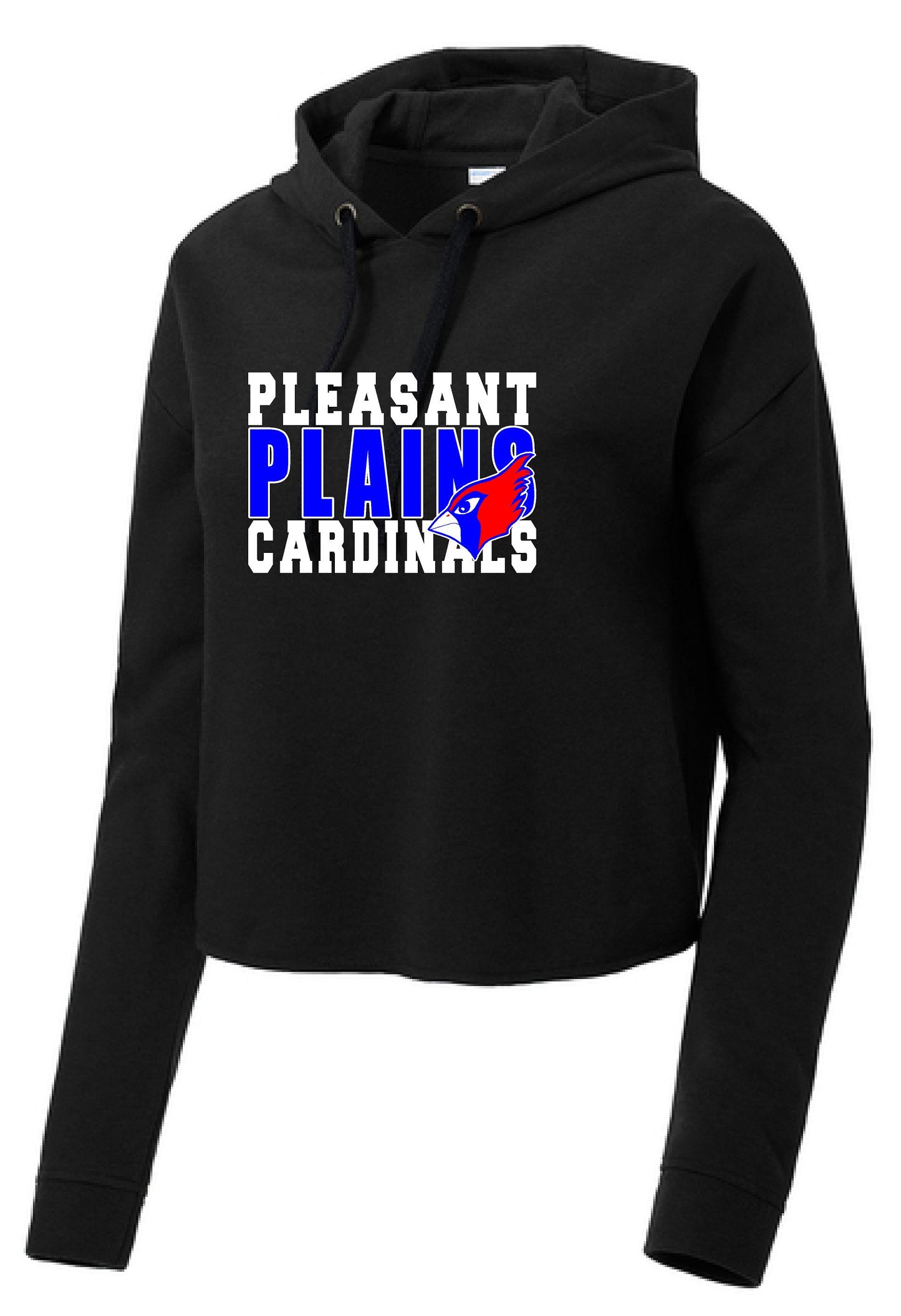 PP CARDINALS LADIES Wicking Fleece Crop Hooded Pullover (P.LST298)
