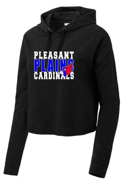 PP CARDINALS LADIES Wicking Fleece Crop Hooded Pullover (P.LST298)