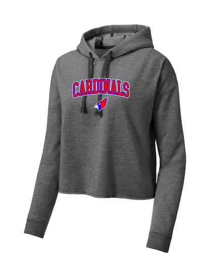 PP CARDINALS LADIES Wicking Fleece Crop Hooded Pullover (P.LST298)