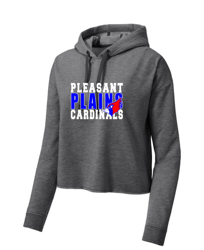 PP CARDINALS LADIES Wicking Fleece Crop Hooded Pullover (P.LST298)
