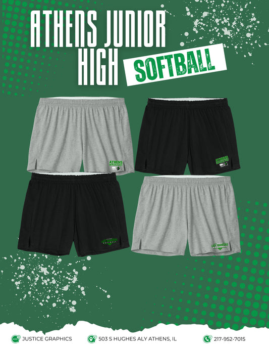 ATHENS JUNIOR HIGH SOFTBALL Sport-Tek® Women’s Jersey Knit Squad Short (P.LST311)
