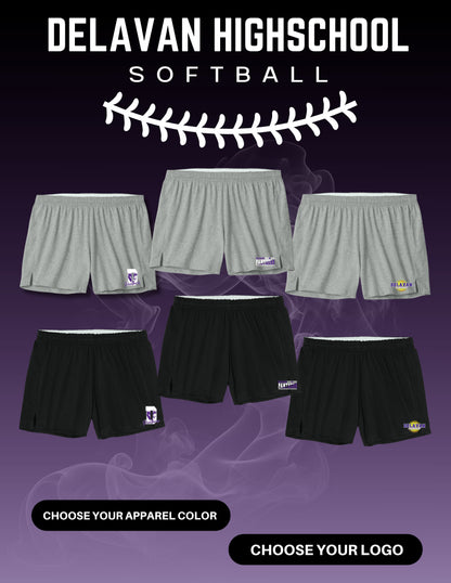 Delavan High School Softball Sport-Tek® Women’s Jersey Knit Squad Short (P.LST311/YGST311)