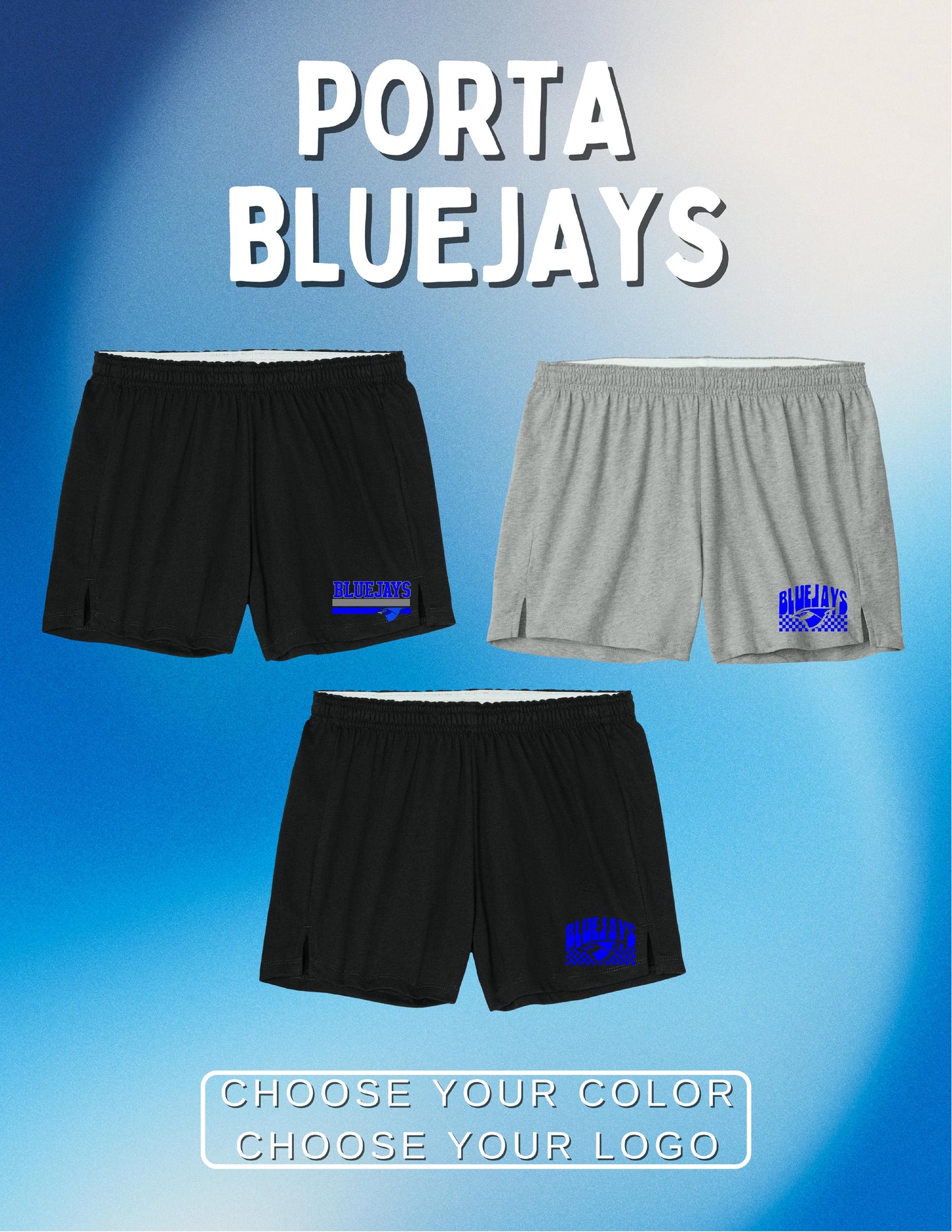 PORTA BLUEJAYS Sport-Tek® Women’s Jersey Knit Squad Short (P.LST311)