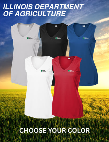 Illinois Department of Agriculture Sport-Tek® Women's Sleeveless PosiCharge® Competitor™ V-Neck Tee (E.LST352)